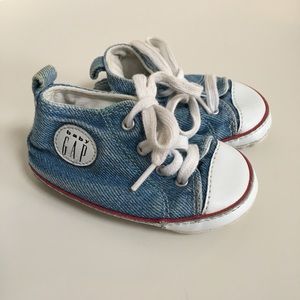 Baby Gap Denim Lace-up Baby Sneaker Booties